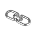 thumbnail image 2 of Stainless Steel Swivel Rings Swivel Eye Hook Rigging Accessories Hanging Rotating Device Swivel Shackle Rings Connector for Climbing Rope 6mm, 2 of 10