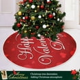 thumbnail image 3 of SKYSONIC Valentine's Day Love Christmas Tree Skirt Home Decoration Large Round Christmas Tree Skirt for Holiday Party Home Christmas Day Ornaments 47.2 Inch, 3 of 6