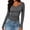 Dark Gray, variant on Umfun Tops for Women Ribbed Knit Henley Top Long Sleeve Notch Neck Casual Blouse Slim Fit Button Front Basic Tunic Shirt for Fall Winter Daily Wear