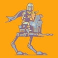 thumbnail image 2 of Mens Star Wars: The Mandalorian and Grogu Robot Mando And The Child T Shirt, 2 of 5