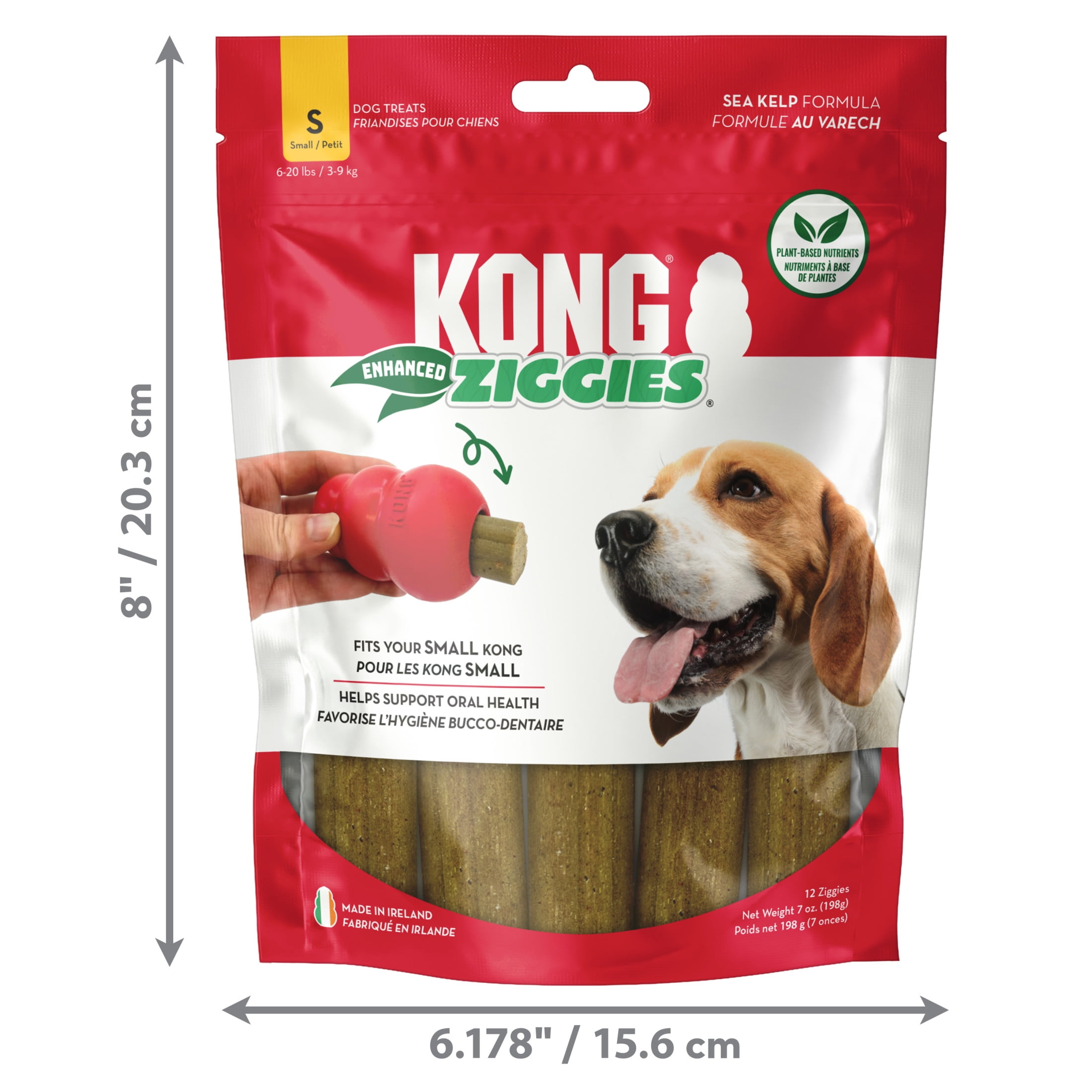 KONG® Ziggies Enhanced Dog Treats, Supports Oral Health, Small, 7 oz