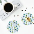 thumbnail image 4 of Kdxio Cartoon Sea Creatures Funny Coasters,4 Pcs Leather Coasters,Housewarming Gifts,Protect Furniture from Water Marks Scratch and Damage, 4 of 8