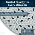 thumbnail image 4 of Mainstays PEVA Everyday, Indoor & Outdoor Tablecloth 70" Round, Black White Geometry, 4 of 8