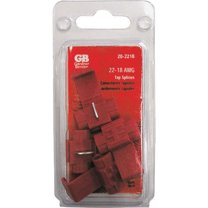 GB 20-2218 Tap Splice, 22 to 18 AWG Wire, Red