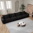 thumbnail image 4 of Advwin 136" 4-Seater Modular Sectional Sofa, Modern Oversized Cloud Couch with Thick Cushions for Living Room, Bedroom, Apartment, Small Spaces, Black, 4 of 10