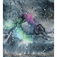 thumbnail image 3 of Psychedelic Decor King Size Duvet Cover Set, Space Galaxy Inspired Hazy Grunge Modern Celestial Cosmic Fantasy Design, Decorative 3 Piece Bedding Set with 2 Pillow Shams, Multicolor, by Ambesonne, 3 of 3