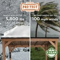 thumbnail image 4 of Backyard Discovery Arcadia 12'x9.5' Cedar Wood Gazebo, Galvanized Steel Roof, PowerPort, 4 of 13