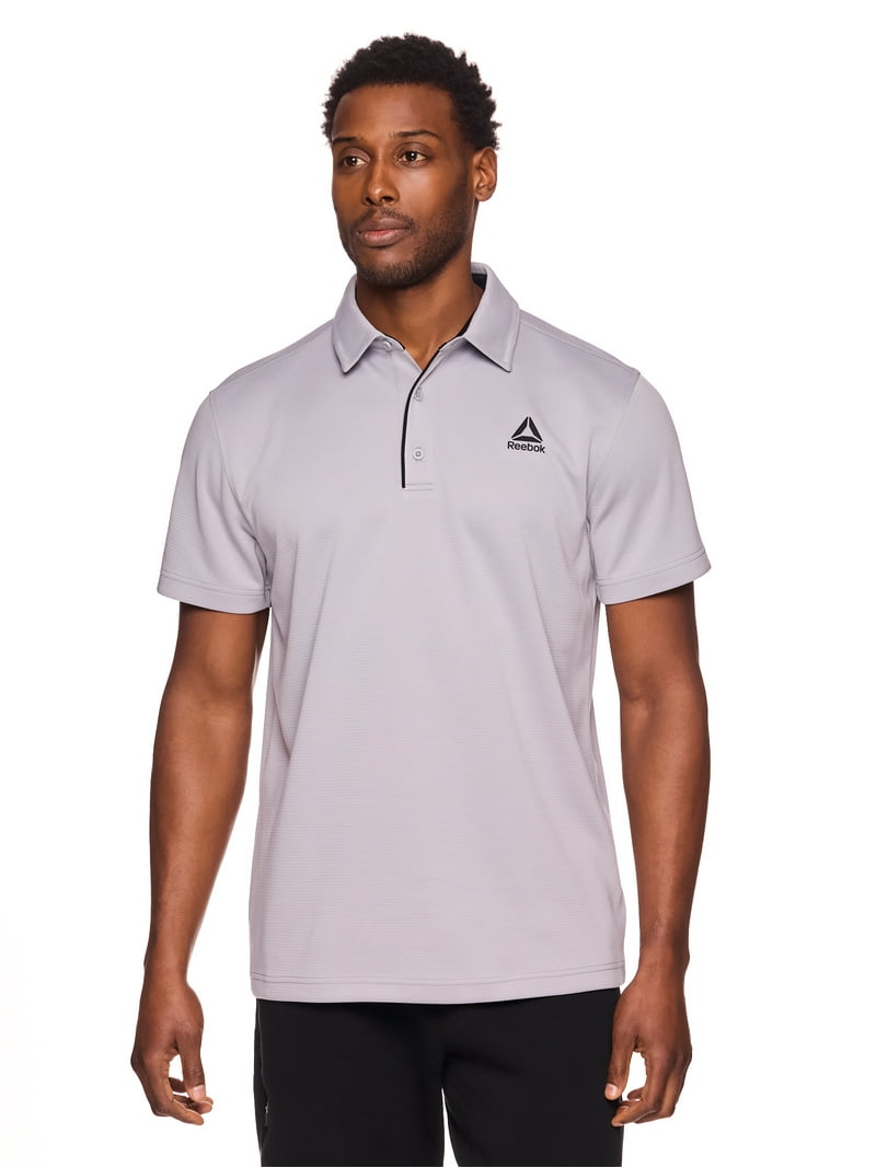 Reebok men's Performance Polo Shirt Moisture-Wicking Fabric