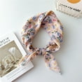 thumbnail image 2 of Fewfanhot Neckerchief Scarf, Satin Silk Linen Pleated Scarf Narrow Head Wrap Scarf for Decoration, Braided Hair Tie Scarves for Women, Handbag Scarfs, 2 of 2