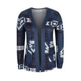 thumbnail image 5 of Bxsruta Cardigan for Women, Women's Ethnic Print V-Neck Long Sleeved Hooded Casual Thin Outwear, 5 of 6