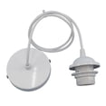 thumbnail image 1 of 1m E27 LED Lamp Holder Electric Light Socket Base Type Bulb Holder Ceiling Pendent Lamp Cover (White), 1 of 5