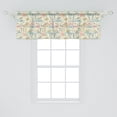 thumbnail image 2 of Ambesonne Tea Party Window Valance, Pale Colored Tea Time Themed Image with Various Kitchenware and Sweets Pattern, Curtain Valance for Kitchen Bedroom Decor with Rod Pocket, 54" X 18", Multicolor, 2 of 3