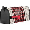 thumbnail image 2 of Winter Mailbox Cover Magnetic Mailbox Wraps, Christmas Red Plaid Snowflake Plaid Pattern Mailbox Covers Large Standard Size 18.5x21.7 In Mail Wrap Post Letter Box for Outdoor Gardern Yard Decoration, 2 of 6