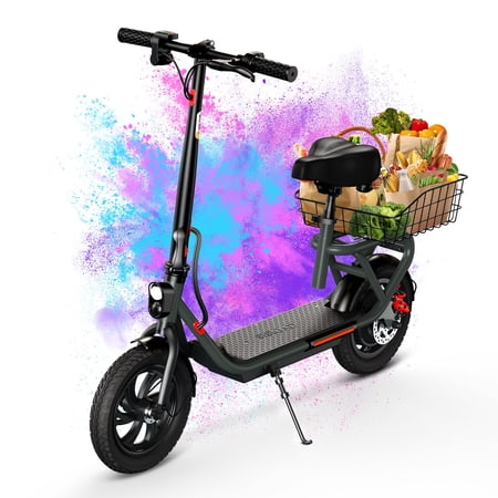 SISIGAD Electric Scooter for Adults with Seat, 20 Miles Long Range & 20 Mph Power by 600W Motor