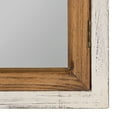 thumbnail image 4 of Kate and Laurel Boldmere Large Traditional Wood Windowpane Arch Mirror, 28x44, Rustic Brown and White, 4 of 10