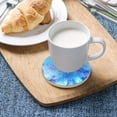 thumbnail image 5 of FREEAMG Abstract Universe Blue Coasters for Drinks Set of 4, Absorbent Ceramic Drink Coaster with Cork Base for Wooden Coffee Table, Cool Housewarming Gift for Home Decor, 5 of 6