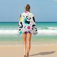 thumbnail image 4 of Cute Panda Microfiber Beach Towel Lightweight 63''x32'' Oversized Extra Large Towels Quick Dry for Travel Pool Yoga Gym Sports Accessories Vacation Essential, 4 of 7