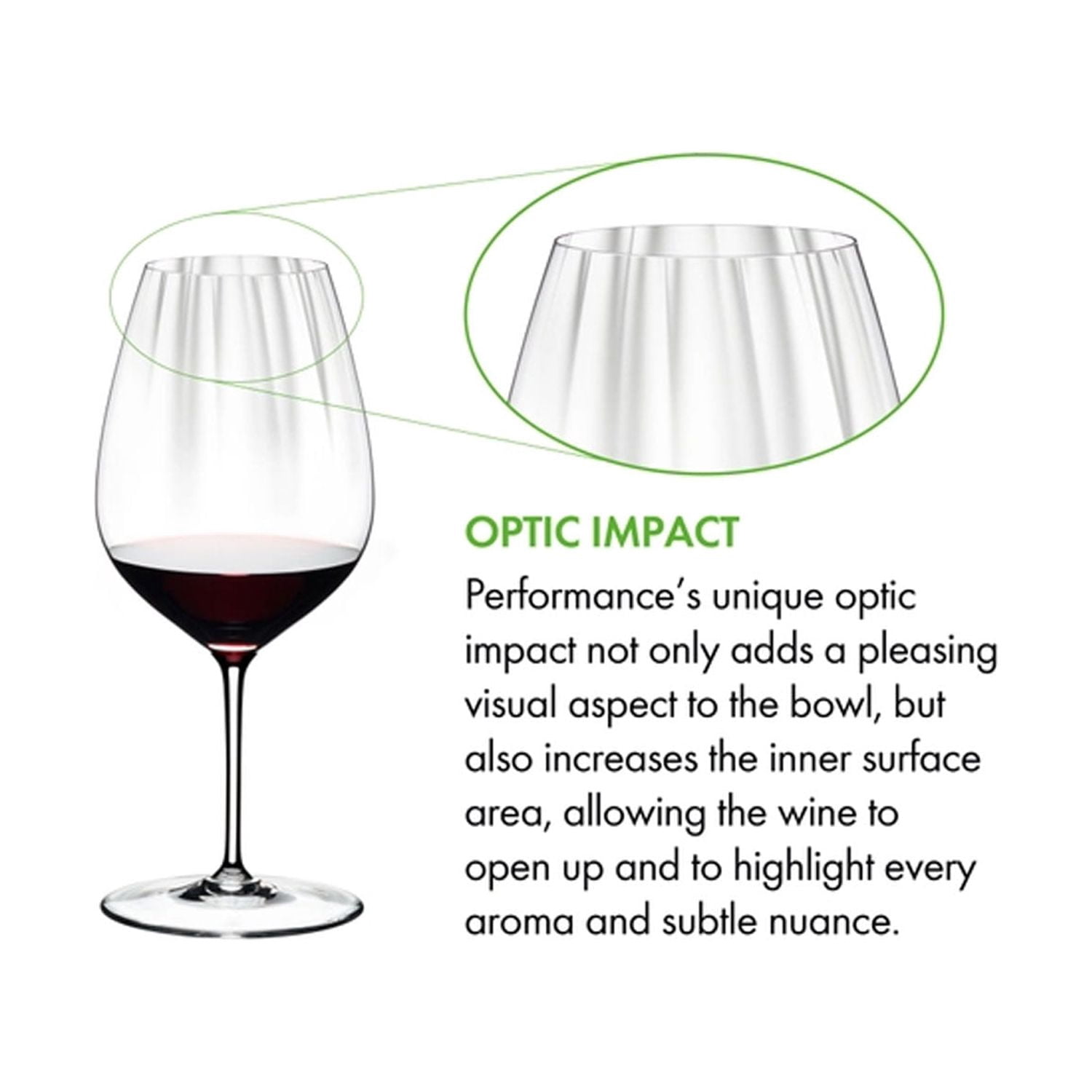 Riedel Performance Dishwasher Safe Crystal Cabernet Red Wine Glass Set (2 Pack)