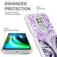 thumbnail image 2 of Rosebono Moto G Play 2021 Hybrid Glitter Epoxy Cell Phone Case, Purple, 2 of 6