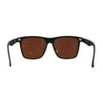 thumbnail image 4 of Mens Polarized Oversize Sport Horn Rim Rectangular Sunglasses Matte Black Blue Mirror, 4 of 4