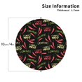 thumbnail image 3 of Disketp Red Chili Funny Coasters,6 Pcs Leather Coasters with Holder, Perfect Housewarming Hostess Gifts,Protect Furniture from Water Marks Scratch and Damage,Round Shape, 3 of 7