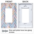 thumbnail image 3 of Yayeee Rocker Switch Wall Plate 1-Gang 4.6"x2.9" Home Decorative Outlet Cover, Purple Geometric, 3 of 6