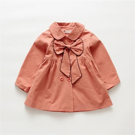 

Child Sweater Kids Toddler Children Girls Autumn Winter Cotton Long Sleeve Bow Tie Clothes Jacket Coat