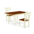 thumbnail image 2 of East West Furniture Monza 3-piece Dining Set with X-Back Chairs in Cherry, 2 of 5