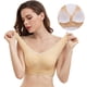 thumbnail image 4 of Sujetador deportivo con borde de encaje, hebilla cruzada en los laterales y sin nervaduras, chaleco de yoga para correr con escote ajustable y fruncido supergrande, 4 of 5