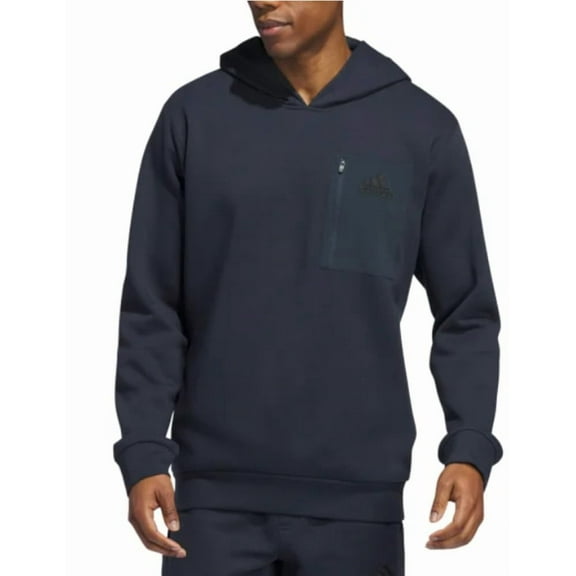 adidas Men�s Regular Fit Kangaroo Pockets Hoodie - Blue (Aurink), Large