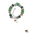 thumbnail image 2 of Resin Flying Angel Green Christmas Bead Bracelet, 2 of 4