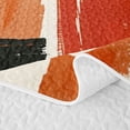 thumbnail image 5 of Homewish Retro Abstract Block Twin Quilt Set,Aesthetic Artwork Twin Coverlet Set,Brown,2-Piece, 5 of 7