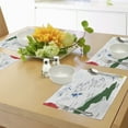 thumbnail image 4 of Ambesonne Island Place Mats Set of 4, Bahamas Map Beach Ocean, Standard Size, Hunter Green Blue Red, 4 of 6