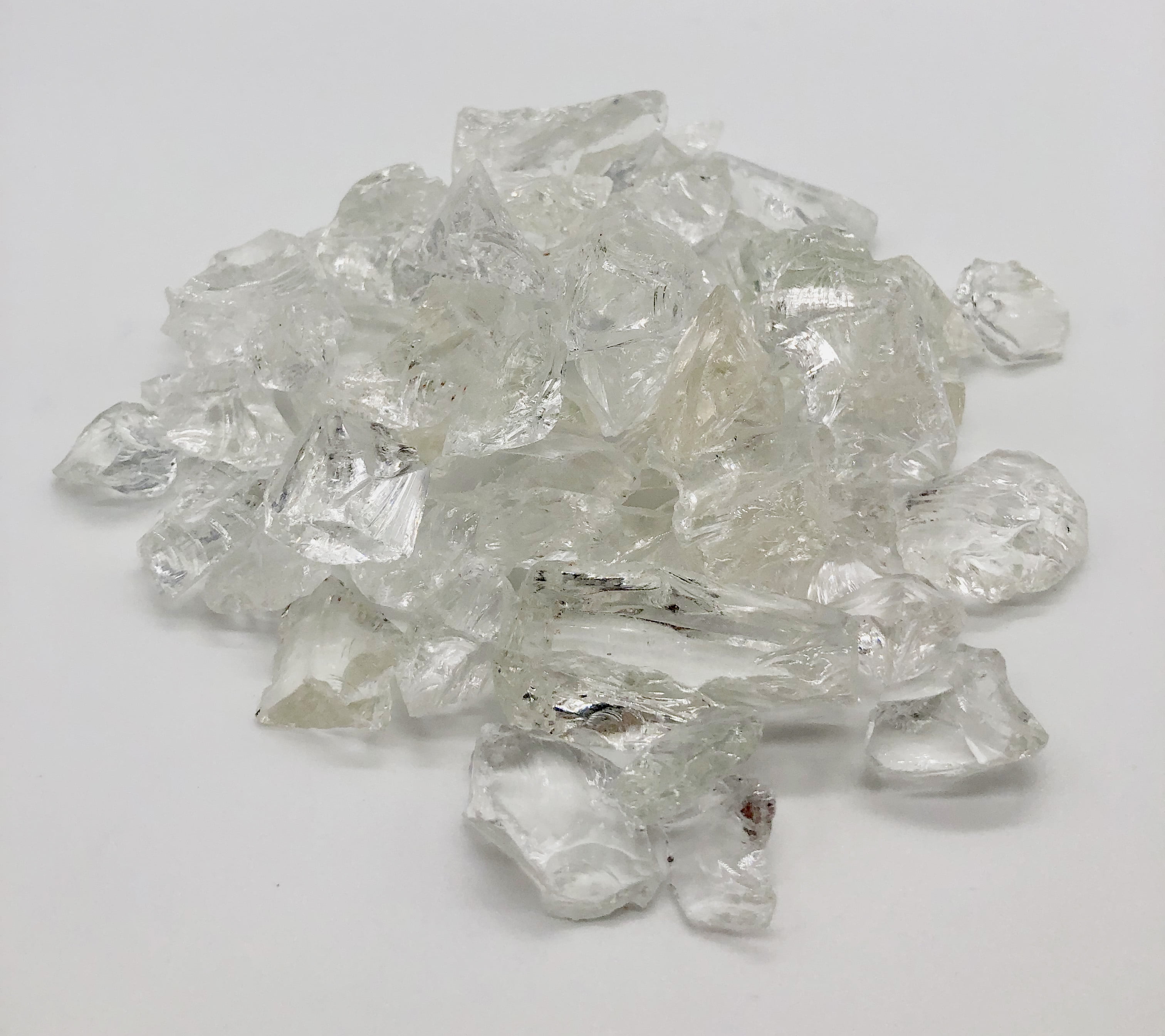Crystal Clear Fire Pit Glass Rocks, 1/2"1", 10 lbs