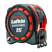 Crescent L1125 Lufkin ShockForce Tape Measure, Black/Red