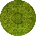 thumbnail image 1 of Ahgly Company Indoor Round Oriental Yellow Industrial Area Rugs, 6' Round, 1 of 4
