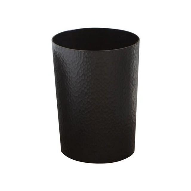 Bath Bliss 22282-BLACK A Martelé une Poubelle Texturée&44; Noir