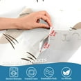 thumbnail image 3 of Yayeee Kitchen Curtains Tier Pair Light Filtering 27"x36" Rod Pocket Short Cafe Window Panel, Light Gray Cat Pattern, 3 of 7