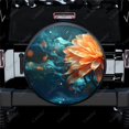 thumbnail image 1 of Beautiful Flower Art Pattern Polyester Universal Spare Wheel Tire Cover Wheel Covers for Trailer RV SUV Truck Camper, 1 of 5