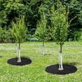 thumbnail image 2 of Non-Woven Tree Mulch Ring, Thickened Tree Protector Mat, Plant Cover with 20 Staples Stakes (6 Pack ), 2 of 5