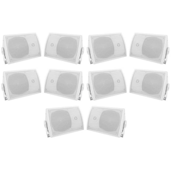 10 Rockville HP5S 5.25" Outdoor/Indoor Home Theater Patio Speakers Swivel Mounts