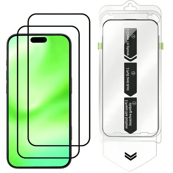 Screen Protector for iPhone 17 with Dust Removal Chamber,Top 9H  Easy Install Tempered Glass for iPhone 17,2 Pack
