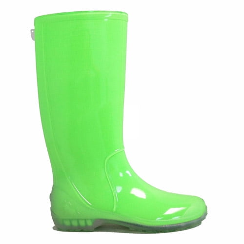 Weather Spirits Women's Green Sock High Rain Boot - Walmart.com