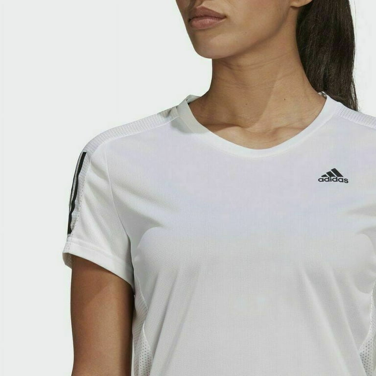 Adidas Own The Run GJ9989 Womens White 100 Polyester Short Sleeve T Shirt AC261 XS Walmart
