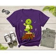 thumbnail image 2 of Cute Funny Green Dancing Turtle Tortoise on Brown Tree Root T-Shirt Turtle Lover Gift T Shirt for Men Women Kids Boys Girls Graphic Tshirt, 2 of 8