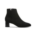 thumbnail image 2 of ALFANI Womens Black Cushioned Sylus Round Toe Stacked Heel Zip-Up Booties 10 M, 2 of 4