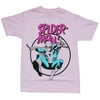 Spider-man Mens T-Shirt - Swinging Spidey Under Pink Logo (X-Large)
