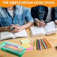 thumbnail image 4 of 10Pcs Large Capacity Plastic Pencil Box Clear Pencil Case Crayon Box, 4 of 5