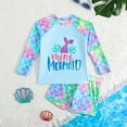 thumbnail image 6 of Emy Dola Girls 2 Pieces Rash Guard Swimsuit Long Sleeve Tankini Suit for 4-7 Years Toddler Kids Mermaid Bathing Suit Beachwear, 6 of 6