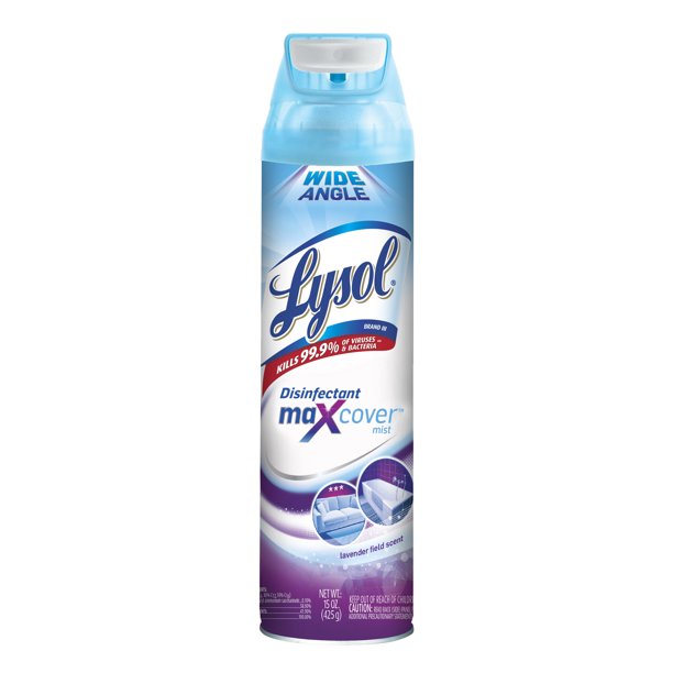 Lysol Max Cover Disinfectant Mist, Lavender Field, 15oz, Kills Germs